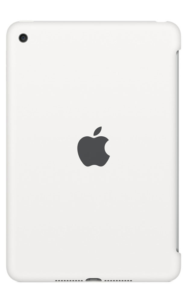 Apple Silicone Case чехол для iPad mini 4, WhiteMKLL2ZM/A Apple Silicone Case чехол для iPad mini 4, WhiteMKLL2ZM/AСиликоновый чехол защищает заднюю поверхность iPad mini 4 и идеально совместим со Smart Cover, чтобы ваше устройство было в безопасности с обеих сторон. Чехол с гладкой силиконовой поверхностью очень приятен на ощупь и надёжно оберегает iPad mini 4, сохраняя его корпус таким же тонким и изящным.