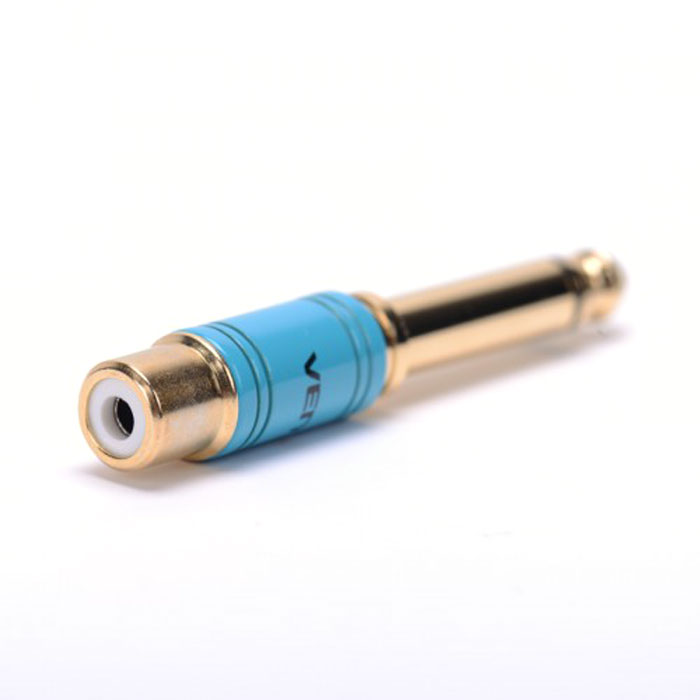 Vention Jack 6.3 mm-RCA переходникVDD-C03 Vention Jack 6.3 mm-RCA переходникVDD-C03Переходник Vention предназначен для передачи аналоговых моно звуковых сигналов из одного разъема в другой - между аудио, звукозаписывающими, студийными устройствами или их компонентами.Контакты: 24K позолоченные, коррозийно-стойкиеРабочая температура: -40°C - 60°CНоминальный ток: AC - 5A / 500В; DC - 5A / 250ВВыдерживает напряжение: 1000ВИнтерфейс: моноМатериал проводника: чистая бескислородная медь