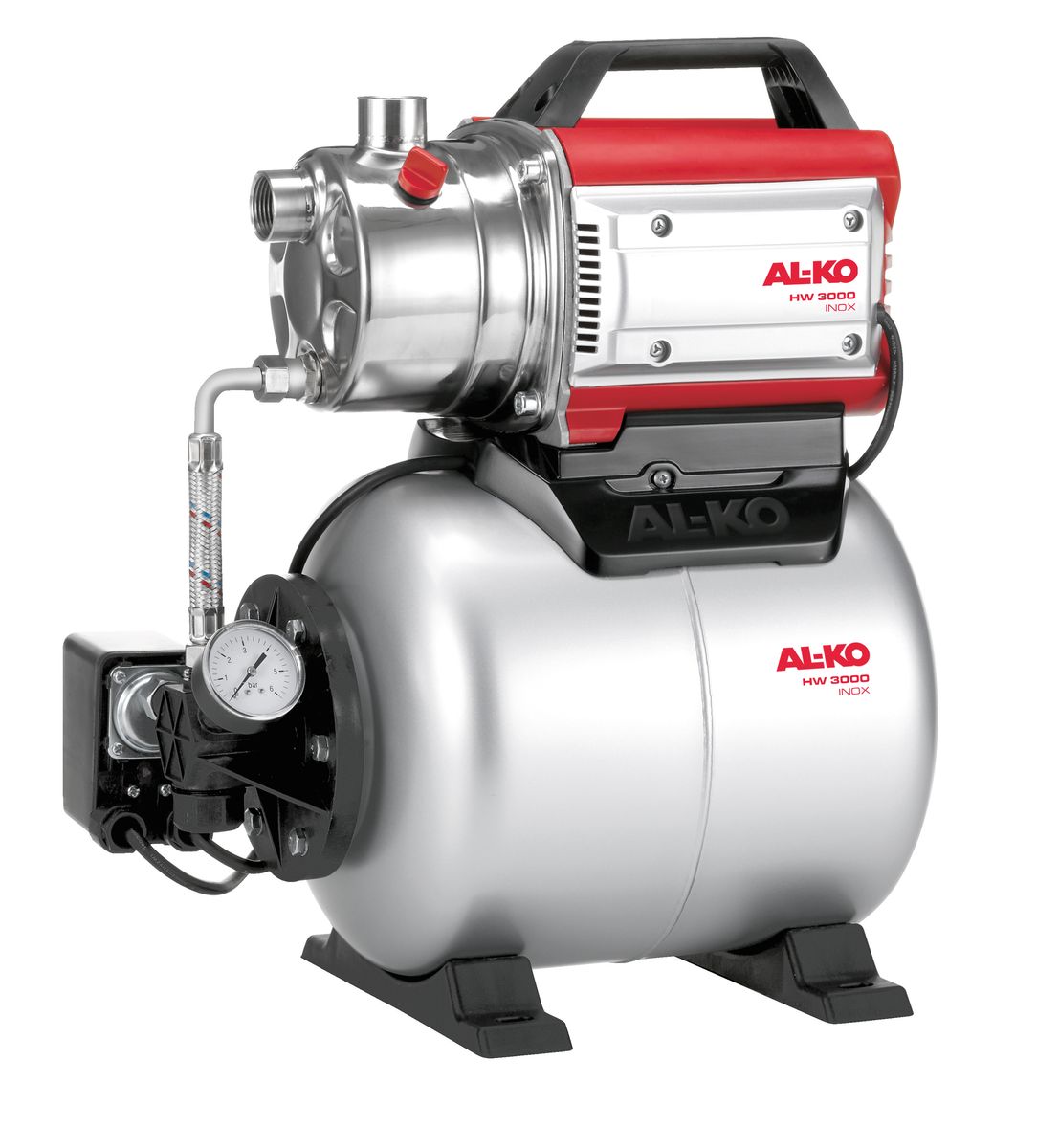 Станция насосная AL-KO HW 3000 Inox Classic112846 Станция насосная AL-KO HW 3000 Inox Classic112846Насосная станция AL-KO HW 3000 Inox Classic очень легко вводится в эксплуатацию. Она надежна в работе, имеет низкий уровень шума. Корпус выполнен из высококачественной нержавеющей стали. Насосная станция имеет высокую мощность всасывания и может выдерживать высокое давление.Объем расширительного бака: 17 л.Мощность: 650 Вт.Глубина забора воды: 8 м.Высота напора: 35 м.Максимальный объем подачи: 3100 л/час.Рабочий механизм насоса: 1-ступенчатый.Диаметр входного и выходного отверстий: G 1.