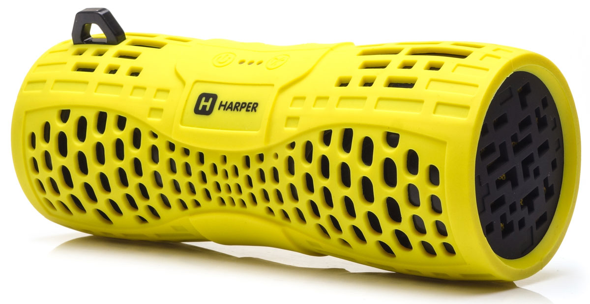 Harper PS-045, Yellow портативная акустическая системаH00001020 Harper PS-045, Yellow портативная акустическая системаH00001020Harper PS-045 - портативная акустическая система с влагозащищенным корпусом и встроенным микрофоном. Представленная модель поддерживает высокоскоростное беспроводное соединение посредством Bluetooth, что в свою очередь позволяет использовать любые аудиоустройства или прочие девайсы, поддерживающие данную функцию, для воспроизведения звуковых файлов на расстоянии до 10 метров. Данная модель также оснащена входом Micro USB, разъемом AUX, а также степенью защиты IPX6, благодаря чему способна превратиться в маленький музыкальный центр. Обладая компактными размерами колонка без труда поместится в кармане рюкзака или походной сумки.Аккумулятор: 1000 мАчВремя зарядки: 2,5 часа