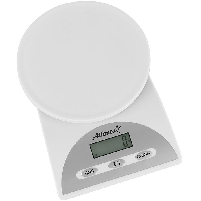 Atlanta ATH-814, White весы кухонныеATH-814_white Atlanta ATH-814, White весы кухонныеATH-814_whiteAtlanta ATH-814 - надежные и доступные кухонные весы с высокой точностью взвешивания и функцией обнуления веса. Прибор автоматически выключается через некоторое время после взвешивания. Питание осуществляется от сменной батареи типа Крона (в комплект не входит).