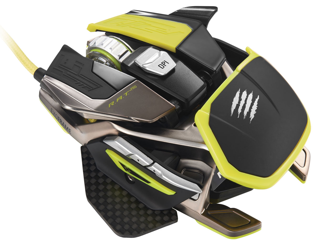 Mad Catz R.A.T. PRO X Pixart 9800 игровая мышь (MCB4371800A6/02/1)PCAmc39 Mad Catz R.A.T. PRO X Pixart 9800 игровая мышь (MCB4371800A6/02/1)PCAmc39Mad CatzR.A.T. PRO X – это новое поколение высокопроизводительных игровых мышей. Легко заменяемые компоненты R.A.T. PRO X и огромное количество пользовательских настроек позволят вам всегда быть впереди соперников и вы больше не променяете эту мышь ни на какую другую.Теперь ваша мышь будет эволюционировать вместе с развитием технологий. R.A.T. PRO X дает возможность выбора между оптическими и лазерными сенсорами со встроенной памятью, хранящей до 9 профилей. А когда выйдет новый, более совершенный сенсор – вы сможете легко усовершенствовать свою мышь, поставив новый съемный модуль. Корпус мыши изготовлен из магниевого сплава – он и маневренный и невероятно прочный. Кроме того, вы можете изменить или настроить под себя почти все, к чему прикасается рука. Mad Catz не просто изменили дизайн колеса прокрутки – Mad Catz создали полностью новую систему. В обычных колесах прокрутки используется механика, но R.A.T. PRO X использует революционную оптическую систему. Это позволяет точно откалибровать усилие, скорость и даже поменять само колесо.Главные особенности этой новой системы – эргономика и быстрое время отклика. Mad Catz также добавили набор из трех сменных колесиков прокрутки разных размеров и из разных материалов. Вы можете вручную настроить усилие, необходимое для вращения колеса прокрутки – от свободного хода до хода с большим сопротивлением. И, так как блок, на котором он располагается, имеет автономную конструкцию и может двигаться независимо от основной части корпуса – вы сможете легко поменять сменные колесики, выбрав наиболее подходящее вашему стилю игры.Смена и калибровка колеса прокрутки – уже изобретения на грани фантастики, но инновации на этом не заканчиваются. Еще одно выдающееся достижение – не имеющее аналогов в мире! – можно описать в двух словах: аналоговый стрейф. Поскольку весь механизм колеса прокрутки и лазерный сенсор – единое целое, то колесо может двигаться независимо от остальной части мыши! Это не просто щелчок при нажатии влево или вправо – это намного лучше! Ведь колесо эмулирует джойстик контроллера.Колесо может отклоняться из стороны в сторону, предоставляя дополнительную, полноценную аналоговую ось. Она дает возможность выглядывать из-за укрытия, или даже проводить круговой стрейф. Также в космических симуляторах, в которых используются дополнительные оси вращения, вы можете управлять кораблем с идеальной аналоговой точностью. Этот метод управления – прорыв в мире игровых технологий, который дает вам явное преимущество над соперниками. Только на R.A.T. PRO X.Индивидуальная регулировка под ладонь – обязательный принцип мышей R.A.T. Именно это отличает игровые мыши от моря других. Почти каждая из мышей R.A.T. позволяет отрегулировать положение ладони по вертикали и по горизонтали. В R.A.T. PRO X вы можете повернуть упор для ладони вдоль главной оси на угол до 15°.Итак, упор для ладони вращается. Но это не единственное преимущество нового эргономичного дизайна. Сменные упоры для мизинца и большого пальца не только помогают бороться с усталостью – они позволяют сделать мышь чем-то вроде естественного продолжения вашей руки. В комплекте идут три разных упора для ладони, два упора для большого пальца и три упора для мизинца. Также вы сможете поменять положение руки во время длительных игровых сессий.Полная пользовательская настройка – ключевой принцип, а технология Pro Slide Technology (PST) – его последний штрих. С помощью PST вы сможете настроить оптимальную скорость скольжения мыши по коврику. И не просто скорость – данная технология позволяет мыши адаптироваться к той поверхности, на которой она находится. Разумеется, эта технология подразумевает, что вы используете специальный коврик G.L.I.D.E.TE от Mad Catz.Вы можете использовать керамические или тефлоновые ножки – всё зависит от того, как вы хотите изменить стиль движения мыши и управления. Все ради оптимальной точности на любой поверхности по вашему выбору.R.A.T. PRO X – сверхточная, до мелочей проработанная мышь. Только посмотрите на её фантастический дизайн, пользовательские профили и производительность на грани фантастики. Mad Catz подобрали лучшие материалы для каждой детали – специально чтобы повысить скорость и долговечность.Mad Catz улучшили маневренность, создав корпус из сплавов магния, который легче и прочнее, чем когда бы то ни было раньше. Титановые винты и упор для пальца из углеродного волокна придают мыши дополнительную прочность. Теперь вы можете молниеносно менять направление – и не бояться, что мышь не выдержит. В жарких турнирах рука может соскользнуть с мыши, и это крохотное движение может стоить вам матча. Благодаря супергидрофобному покрытию ваша рука остаётся сухой даже в пылу сражения. Основные кнопки также сделаны из магниевого сплава. Что обеспечивает более точный отклик. Быстрая, прочная, удобная и индивидуально настраиваемая мышь , R.A.T. PRO X – ваш помощник на пути к совершенной игре.