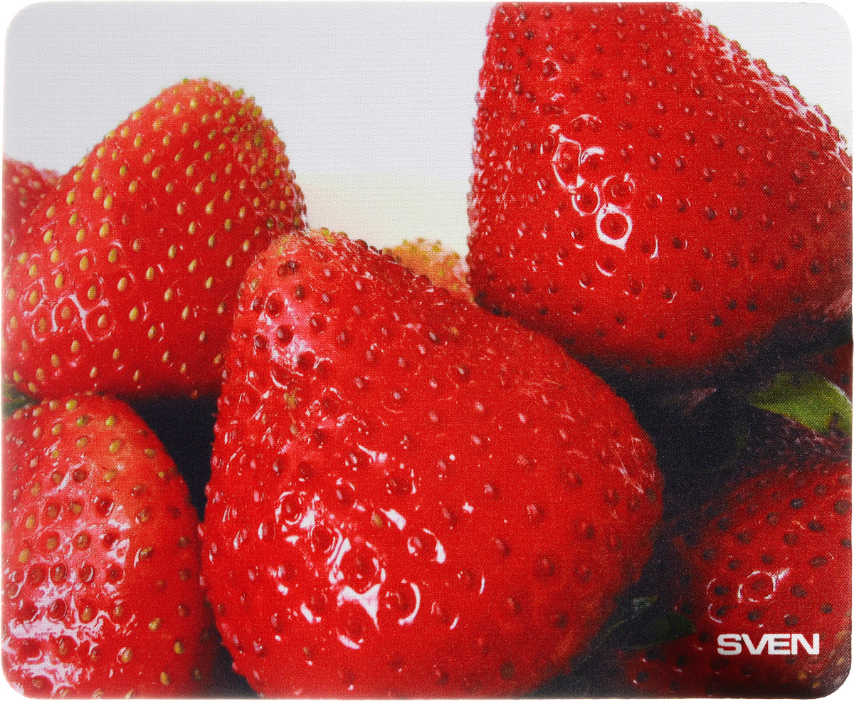 Sven SA, Red коврик для мышиSA-011147_клубника Sven SA, Red коврик для мышиSA-011147_клубникаКоврик для мыши Sven SA изготовлен из 100% полиэстера и каучука -высокотехнологичных экологических материалов. Подходит как для оптической, так и для лазерной мыши. Гладкая поверхность со специальной текстурой повышает точность позиционирования мышки. Специальное нескользящее основание надежно фиксирует коврик на столе. Коврик выпускается с большим количеством различных изображений.