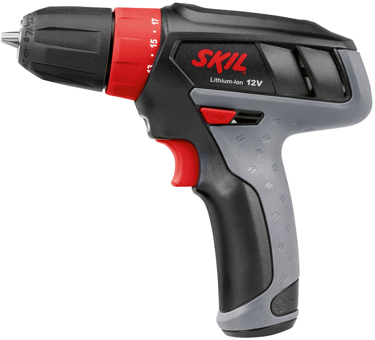 Дрель-шуруповерт аккумуляторная SKIL 2330LA, 12V 1.5 А/ч Li-IonF0152330LA Дрель-шуруповерт аккумуляторная SKIL 2330LA, 12V 1.5 А/ч Li-IonF0152330LASkil 2330 имеет две скорости вращения с механическим переключением, как для сверления, так и для завинчивания шурупов. Кроме того, дрель оснащена одномуфтовым быстрозажимным патроном с автоматической блокировкой шпинделя для быстрой и легкой смены рабочего инструмента. Аккумуляторная дрель поставляется с двусторонней битой.Функции:2 механические скорости, большая скорость для сверления и высокая мощность для завинчивания шурупов в твердые материалыКомпактная облегченная конструкция обеспечивает удобство работыЛитий-ионная технология: без эффекта памяти, без саморазряда и инструмент всегда готов к использованиюЗащита электронных элементов (ECP) предохраняет от перегрузки, перегрева и глубокой разрядкиРегулируемая скорость для плавного пуска и максимальной управляемости в течение всей работыЭлектронный тормоз предотвращает чрезмерное затягивание шурупов и обеспечивает более быструю и производительную работуИндикатор уровня заряда аккумулятора показывает остаток энергииПодсветка для лучшего обзора обрабатываемой детали и более комфортной работы в плохо освещённых местах18-позиционная муфта VariTorque для сверхточного завинчивания + режим для сверленияМягкое покрытие и удобная форма рукоятки для наибольшего комфорта