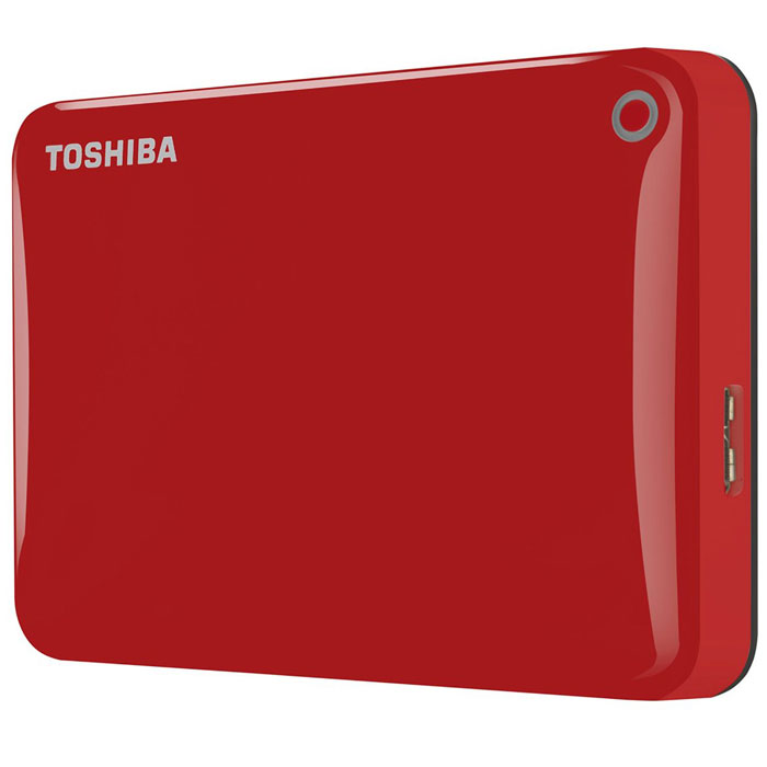 Toshiba Canvio Connect II 1TB, Red внешний жесткий диск (HDTC810ER3AA)HDTC810ER3AA Toshiba Canvio Connect II 1TB, Red внешний жесткий диск (HDTC810ER3AA)HDTC810ER3AAToshiba Canvio Connect II дает вам возможность быстро передавать файлы с интерфейсом USB 3.0 и хранить до 3 ТБ данных на внешнем жестком диске. Устройство полностью готово для работы с Microsoft Windows и не требует установки программного обеспечения, так что ничего не может быть удобнее для хранения всех ваших любимых файлов. В офисе или в дороге его классический дизайн будет всегда уместен. Более того, Toshiba Canvio Connect II позволяет подключаться также и к оборудованию с совместимостью USB 2.0.Этот внешний накопитель обеспечивает доступ к вашим файлам практически из любого места и с любого устройства. Toshiba Canvio Connect II может легко превратить ваш компьютер в облачный сервер благодаря предустановленному ПО для удаленного доступа (накопитель должен быть подключен к компьютеру и Wi-Fi). Помимо удаленного доступа это устройство предоставляет своему владельцу 10 ГБ дополнительного места в облачном сервисе. Программное обеспечение NTI Backup Now EZ обеспечивает удобное и надежное создание резервных копий и восстановление всех ваших папок, файлов и операционной системы.Canvio Connect II оборудован датчиком ударов, сигнал которого переводит головку жесткого диска в безопасное положение, за счет чего снижается риск повреждения носителя и потери данных при падении накопителя. Накопитель имеет уже установленный драйвер NTFS для Mac, поэтому вам не придется волноваться из-за типа вашего компьютера - просто подключите Canvio Connect II и получите доступ к вашим файлам.