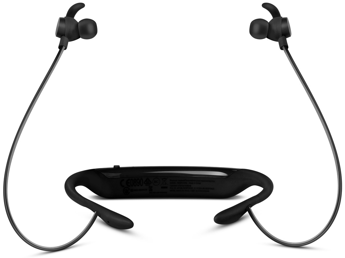 JBL Reflect Response BT, Black беспроводные наушникиJBLRESPONSEBLK JBL Reflect Response BT, Black беспроводные наушникиJBLRESPONSEBLKБеспроводные сенсорные наушники-вкладыши JBL Reflect Response BT с армированными драйверами и технологией wave-to-control для управлением с помощью жестов. Работают до 10 часов без подзарядки. Управление настраивается через мобильное приложение. Эргономичные амбушюры не выпадают даже при интенсивных тренировках. Имеют защиту от пота и светоотражающие кабели.Теперь больше не нужно останавливать тренировку для того, чтобы поменять трек или принять звонок, нажимая на кнопки. Наушники JBL Reflect Response подарят до 10 часов легендарного звучания JBL в эргономичной форме и специально разработанных амбушюрах, которые остаются на месте, независимо от того, насколько интенсивно проходит ваша обычная тренировка.Сбалансированные армированные драйверы при минимальном размере обеспечивают поразительную четкость с глубоким, энергичным басом и потрясающую динамичность.JBL Reflect Response разработаны в эксклюзивном запатентованном эргономичном дизайне для безопасной и комфортной посадки в течение многих часов. Благодаря обтекаемой форме вкладышей, эти наушники не выпадут из ушей во время бега или других физических нагрузках. Аккумулятор обеспечивает до десяти часов прослушивания.Контроль воспроизведения и телефонными звонками легко настраивается с мобильного приложения и может осуществляться простым взмахом руки.Добавьте немного стиля в ваши ночные тренировки. Прочные светоотражающие кабели позволят безопасно заниматься спортом даже в темное время суток.