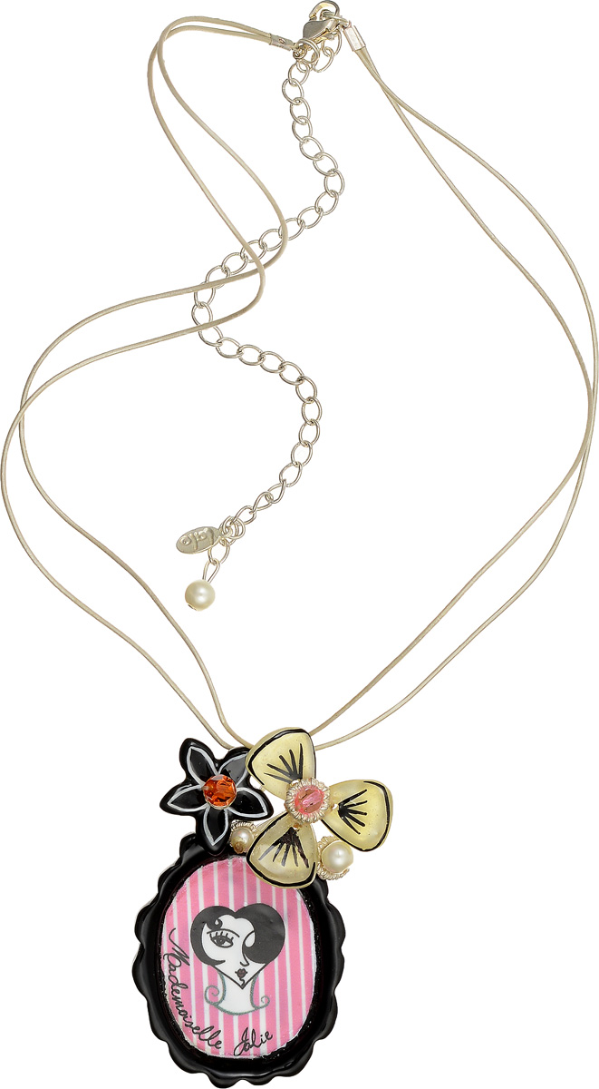 Колье Lalo Treasures Mon Amour, цвет: черный, золотистый, розовый. P4470-1Колье (короткие одноярусные бусы) Колье Lalo Treasures Mon Amour, цвет: черный, золотистый, розовый. P4470-1Колье (короткие одноярусные бусы)Элегантное колье современного дизайна Lalo Treasures Mon Amour изготовлено из искусственной кожи и металлического сплава. Украшение дополнено необычной подвеской, элементы которой выполнены из ювелирной смолы.Изделие застегивается на замок-карабин, длина регулируется.Стильное украшение поможет дополнить любой образ и привнести в него завершающий яркий штрих.