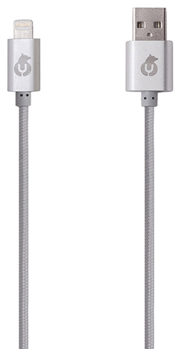 uBear MFI Lightning-USB, Gray кабель Apple LightningDC04CG01-I5 uBear MFI Lightning-USB, Gray кабель Apple LightningDC04CG01-I5Кабель uBear MFI Lightning-USB предназначен для передачи данных между мобильнымиустройствами Apple, имеющими разъём Lightning, и для их подзарядки. Модель изготовлена по лицензии Apple MFI для использования с такими мобильными устройствами, как iPhone, iPod Touch и iPad.При изготовлении кабеля применены новейшие технологии и большое внимание к деталям. Оплётка выполнена из инновационной износостойкой ткани с плотным плетением нейлоновых нитей, благодаря которому продолжительность использования кабеля возрастает в 5 раз. Наличие специальной пропитки оплетки увеличивает прочность провода и защищает его от перекручивания. Коннекторы выполнены из алюминия премиального качества и отличаются высокой скоростью передачи данных.