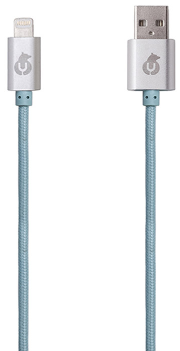 uBear MFI Lightning-USB, Light Blue кабель Apple LightningDC04LB01-I5 uBear MFI Lightning-USB, Light Blue кабель Apple LightningDC04LB01-I5Кабель uBear MFI Lightning-USB предназначен для передачи данных между мобильнымиустройствами Apple, имеющими разъём Lightning, и для их подзарядки. Модель изготовлена по лицензии Apple MFI для использования с такими мобильными устройствами, как iPhone, iPod Touch и iPad.При изготовлении кабеля применены новейшие технологии и большое внимание к деталям. Оплётка выполнена из инновационной износостойкой ткани с плотным плетением нейлоновых нитей, благодаря которому продолжительность использования кабеля возрастает в 5 раз. Наличие специальной пропитки оплетки увеличивает прочность провода и защищает его от перекручивания. Коннекторы выполнены из алюминия премиального качества и отличаются высокой скоростью передачи данных.