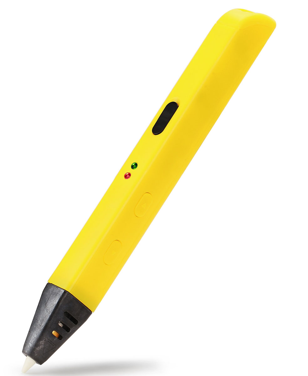 Myriwell RP600A, Yellow 3D ручкаRP600AY Myriwell RP600A, Yellow 3D ручкаRP600AYРучкой Myriwell RP600A очень приятно работать, ее дизайн и удобство по достоинству оценят творческие люди. Основными функциональными кнопками пользоваться удобно, они достаточно крупные. Само же устройство адаптировано для работы как левшей, так и правшей, и, конечно, работать комфортно и под указательный, и под большой палец. 3D-ручка Myriwell RP600A наделена функцией, именуемой в 3D принтерах RETRACT. Как только прекращается подача пластика, мотор тянет обратно ниточку лишнего пластика, и теперь он не вытекает из сопла. Больше не придется удалять излишек материала и качество изделия не пострадает!3D-ручка MyriwellRP600A успешно работает и от USB-устройств, и от сети, только необходимо учитывать силу тока, которая должна соответствовать 2 Амперам, в противном случае ручка хоть и включится, но нагреваться не будет.Для изменения рабочей температуры 3D-ручки RP600A, нужно снять серую резиновую заглушку и отрегулировать температуру. Повернув регулятор по часовой или против часовой стрелки, вы увеличиваете или уменьшаете температуру соответственно.Технология печати: FDM\FFFДиаметр сопла: 0,6 ммДиаметр нити: 1,75 ммРабочая температура экструдера: 130-240°С