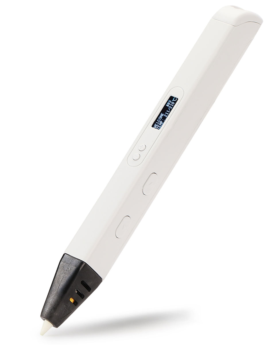 Myriwell RP800A, White 3D ручка c OLED дисплеемRP800AW Myriwell RP800A, White 3D ручка c OLED дисплеемRP800AW3D ручкой Myriwell RP800A c OLED очень приятно работать, ее дизайн и удобство по достоинству оценят творческие люди. Основными функциональными кнопками пользоваться удобно, одни достаточно крупные, само же устройство адаптировано для работы как левшей, так и правшей, и, конечно, работать комфортно и под указательный, и под большой палец.Наличие функции Свободные пальцы вы сможете рисовать больше и производительней. Для этого достаточно два раза кликнуть по соответствующей кнопке - и ручка рисует сама! Вы лишь направляете! Теперь проблема уставшего пальца в процессе создания крупных объектов решена окончательно. А остановить подачу пластика можно той же кнопкой, опять кликнув два раза.3D ручка MyRiwell RP800A c OLED дисплеем наделена функцией, именуемой в 3D принтерах RETRACT. Как только прекращается подача пластика, мотор тянет обратно ниточку лишнего пластика, и теперь он не вытекает из сопла. Больше не придется удалять излишек материала и качество изделия не пострадает!3D ручка RP800A c OLED дисплеем успешно работает и от USB-устройств, и от сети, только необходимо учитывать силу тока, которая должна соответствовать 2 Амперам, в противном случае ручка хоть и включится, но нагреваться не будет.Технология печати: FDM\FFFДиаметр сопла: 0,6 ммДиаметр нити: 1,75 ммРабочая температура экструдера: 130-240°С