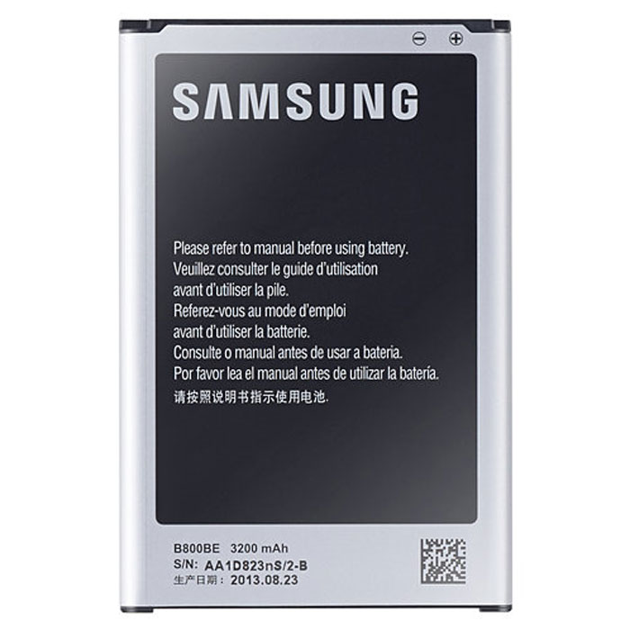 Samsung EB-B800BEBE стандартный аккумулятор для Samsung Galaxy Note 3EB-B800BEBECRU Samsung EB-B800BEBE стандартный аккумулятор для Samsung Galaxy Note 3EB-B800BEBECRUОригинальный литий-ионный аккумулятор Samsung EB-B800BEBE емкостью 3200 мАч разработан специально для Samsung Galaxy Note 3 и обеспечивает надежную и продолжительную работу смартфона.Этот аккумулятор оснащен антенной NFC, позволяющей устройству взаимодействовать с другими гаджетами и аксессуарами, также поддерживающими технологию NFC.Выходное напряжение: 3,8 В