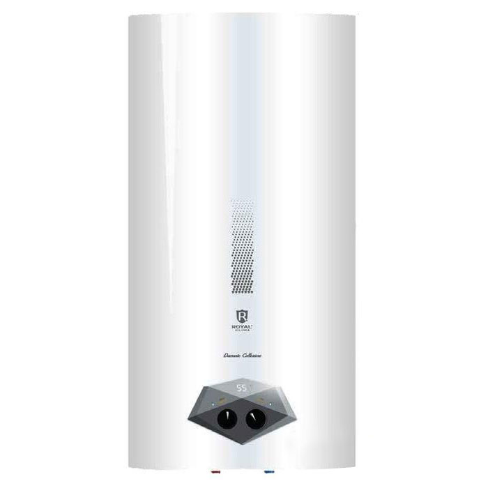 Royal Clima RWH-DIC30-FS водонагреватель накопительныйRWH-DIC30-FS Royal Clima RWH-DIC30-FS водонагреватель накопительныйRWH-DIC30-FSНакопительный водонагреватель Royal Clima RWH-DIC30-FS оснащен эксклюзивной панелью Black Diamond - авторский дизайн ведущих дизайн-бюро Европы!Внутренний бак устройства выполнен из сверхдолговечной нержавеющей стали Goliath 1.2. Два независимых медных нагревательных элемента Royal Cu+ гарантируют равномерный нагрев воды в обоих резервуарах. Пенополиуретановый термоизолирующий материал равномерно без пустот распределен между корпусом и внутренним баком. Система безопасной эксплуатации Security Project создает защиту от избыточного давления воды и протечек, а также перегрева. Royal Clima RWH-DIC30-FS также отличается высоким классом влагозащиты IPX4.Три режима мощности регулируются в зависимости от предпочтений пользователя: мягкий, средний и интенсивный. Заботливый режим iLike предназначен для установки наиболее комфортной температуры нагрева воды (55 градусов) с соблюдением оптимальных параметров по энергопотреблению.LED-дисплей с белой подсветкой удобен для контроля за уровнем нагрева воды. Жемчужное эмалевое покрытие бака, устойчиво к царапинам и ржавчине. Устройство отличается компактностью и возможностью легкой установки в любом помещении. Все необходимые аксессуары для этого входят в комплект.Ограничение температуры нагреваМагниевый анодПредохранительный клапан Подводка: нижняяНапряжение сети: 220 ВИндикатор включенияТермометр
