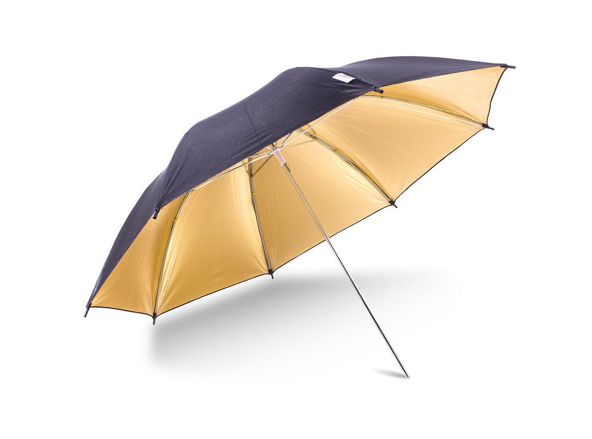 Ditech UB40BG, Black Gold зонт для фотосъемкиUB40BG Ditech UB40BG, Black Gold зонт для фотосъемкиUB40BGЗонт Ditech UB40BG понадобится для тех случаев если вы хотите придать снимкам великолепный золотистый теплый оттенок. Отраженный от зонта свет, в зависимости от поставленных задач, может служить как рисующим, так и заполняющим. Диаметр: 40 дюймов.