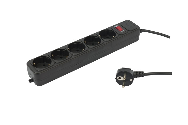 Сетевой фильтр PC Pet AP01006-1.8-BK (5 розеток), BlackAP01006-1.8-B Сетевой фильтр PC Pet AP01006-1.8-BK (5 розеток), BlackAP01006-1.8-BОснащен надежной, быстродействующей схемой защиты от повышенного напряжения в сети питания, а также от высокочастотных помех и импульсных перенапряжений.