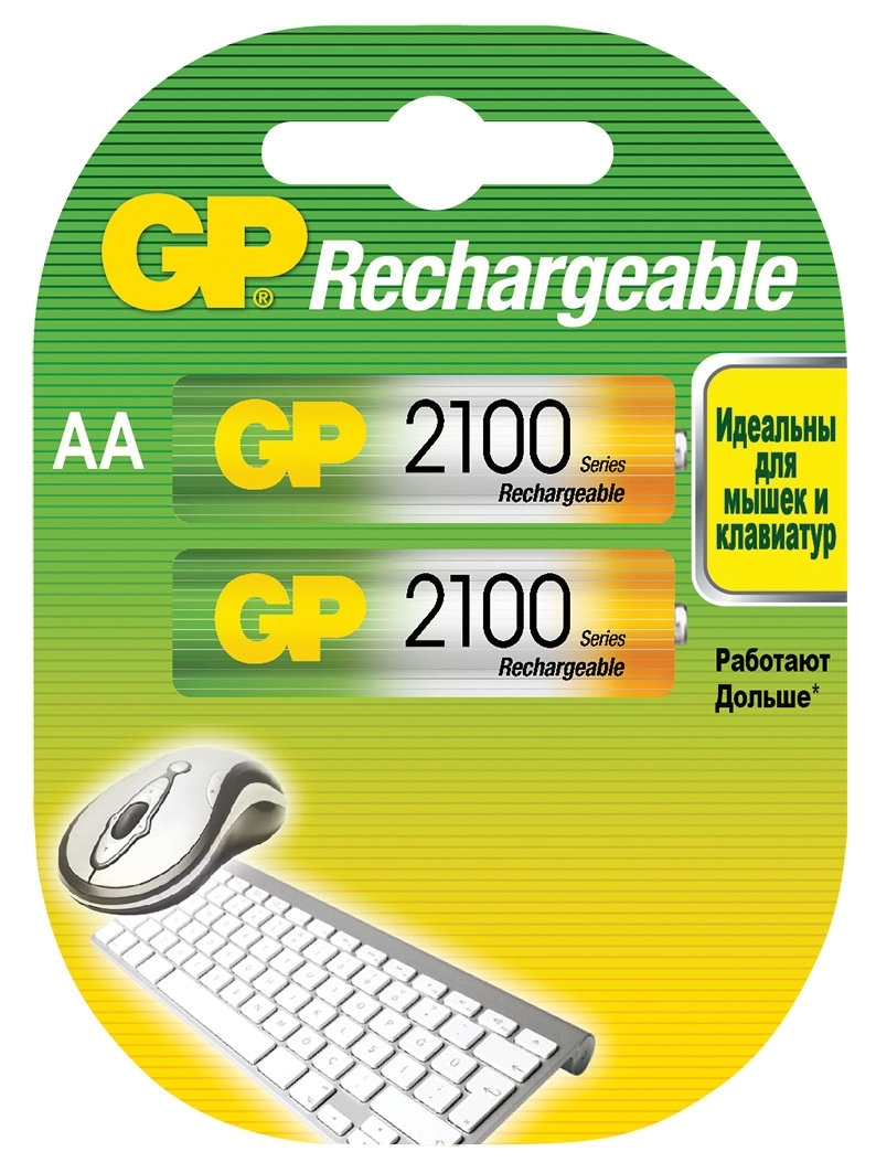 Аккумулятор GP 210AAHC AA NiMH 2100 мАч, 2 штGP 210AAHC-2DECRC2 Аккумулятор GP 210AAHC AA NiMH 2100 мАч, 2 штGP 210AAHC-2DECRC2Аккумуляторные батареи типа AA широко применяемые во множестве устройств, от пультов ДУ и фонарей, до игрушек и фотоаппаратуры.