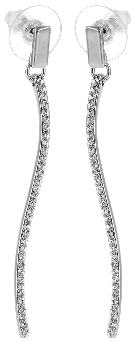 Серьги Selena Street Fashion, цвет: серебристый. 20089430Серьги с подвесками Серьги Selena Street Fashion, цвет: серебристый. 20089430Серьги с подвескамиСтильные серьги Selena Street Fashion изготовлены из металла с родиевым покрытием. Серьги оформлены кристаллами Preciosa. Застегиваются серьги на замок-гвоздик с заглушками. Такие серьги будут прекрасным дополнением вашего образа.