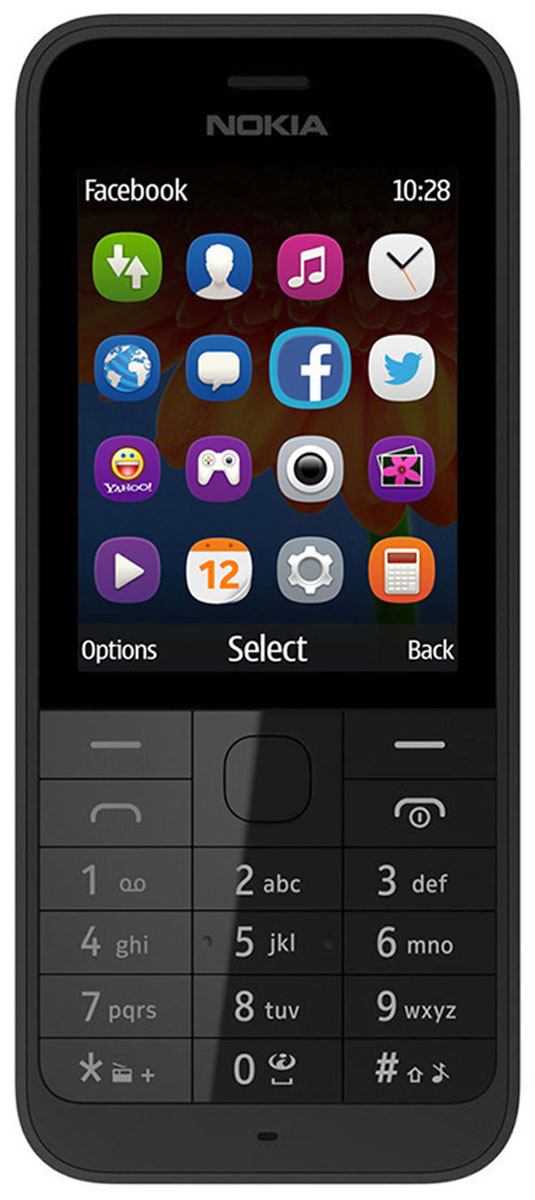 Nokia 230 SS, Dark Silver GrayA00026973 Nokia 230 SS, Dark Silver GrayA00026973Nokia 230 - это изящный телефон с функцией съемки автопортретов, сочетающий в себя фронтальную камеру 2 Мпикс со светодиодной вспышкой и матовую алюминиевую заднюю панель, которая элегантно облегает телефон.Благодаря фронтальной камере 2 Мпикс и специальной клавише для включения режима селфи, Nokia 230 готов к съемке веселых моментов вашей жизни. Рядом с фронтальной камерой расположена светодиодная вспышка, позволяющая делать автопортреты вечером и ночью, а с помощью популярных приложений для соцсетей, например Facebook и Twitter, вы сможете легко поделиться своими фото с другими.Прочный корпус из поликарбоната, алюминиевая задняя панель с матовым покрытием и тонкий профиль - Nokia 230 идеально сочетает в себе утонченный дизайн и непревзойденное качество сборки.Экран с диагональю 2,8 дюйма идеально подходит для съемки и демонстрации фотографий, проведения времени за играми и воспроизведения потокового видео. С помощью браузера Opera Mini, поисковой системы Bing и приложения MSN Погода вы быстро найдете полезную информацию и любимые сайты.Nokia 230 оснащается встроенной вспышкой и FM-радио. Каждый месяц на протяжении года вы можете загружать по одной игре Gameloft бесплатно, а с учетом разнообразия приложений, предлагаемых магазином Opera, вы получаете фантастические возможности по умеренной цене.Телефон сертифицирован EAC и имеет русифицированную клавиатуру, меню и Руководство пользователя.