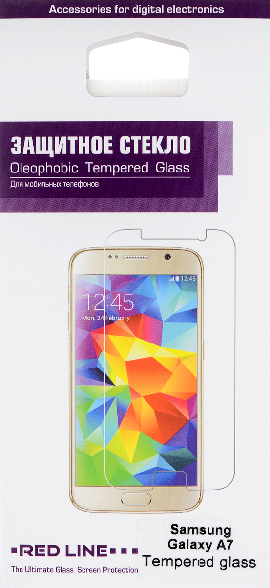 Red Line защитное стекло для Samsung Galaxy A7УТ000006147 Red Line защитное стекло для Samsung Galaxy A7УТ000006147Защитное стекло Red Line для Samsung Galaxy A7 предназначено для защиты поверхности экрана от царапин, потертостей, отпечатков пальцев и прочих следов механического воздействия. Оно имеет окаймляющую загнутую мембрану, а также олеофобное покрытие. Изделие изготовлено из закаленного стекла высшей категории, с высокой чувствительностью и сцеплением с экраном.