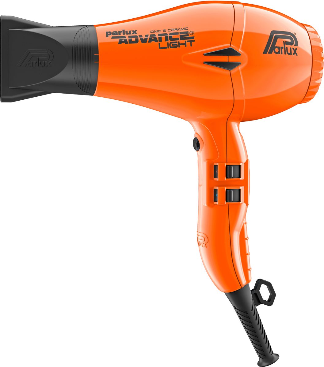Parlux Advance Light, Orange фен0901-Adv orange Parlux Advance Light, Orange фен0901-Adv orangeЛегкий, тихий, компактный профессиональный фен для волос Parlux Advance Light - новинка от Parlux 2016 года. Новый двигатель K-Advance, технология Ionic&Ceramic, повышенная мощность и воздушный поток, профессиональный переключатель Soft Switch, технологий Eco Friendly - это лишь малость из того, ожидает Вас под изящным компактным корпусом новинки.Новый двигатель K-Advance - фирменная разработка, благодаря которой фен имеет более мощный воздушный поток и повышенную долговечность. В сочетании с новым дизайном корпуса, модель Advance Light имеет пониженный уровень шума, а так же отличную балансировку - работать с феном одно удовольствие.Технология Ionic & Ceramic позволяет делать ваши волосы блестящими, мягкими и здоровыми. Комбинация керамики и отрицательно заряженных ионов позволяет направлять тепло прямо в структуру волос, не пересушивая их. Ионизация способствует быстрому закрытию чешуек волос и сохранению влаги. Таким образом волосы не теряют свою силу, сохраняют влагу и менее травмируются во время сушки.Благодаря многочисленным испытаниям профессионалами, команда Parlux внедрила в новинку новые мягкие переключатели - Soft Switch, которые позволят более комфортно использовать фен в работе.