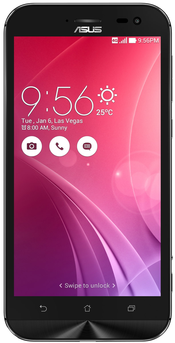 ASUS ZenFone Zoom ZX551ML, Black + вспышка (90AZ00X1-M01200)90AZ00X1-M01200 ASUS ZenFone Zoom ZX551ML, Black + вспышка (90AZ00X1-M01200)90AZ00X1-M01200Asus ZenFone Zoom ZX551ML - это самый тонкий в мире смартфон с системой 3-кратного оптического увеличения. Максимальное же увеличение, доступное с его 10-элементным объективом Hoya, составляет 12 раз. ZenFone Zoom - это смартфон с классическим дизайном, выполненный в тонком (толщина от 5 мм) корпусе, основу которого составляет прочный цельнометаллический каркас. С холодным металлом контрастирует теплая кожаная отделка задней панели. Технологический процесс изготовления корпуса состоит из 201 этапа. Результатом является шедевр, с которым не хочется расставаться всю жизнь. Отличительной особенностью ZenFone Zoom является высококачественная тыловая камера с 3-кратным оптическим увеличением. В рамках технологии PixelMaster в устройстве реализовано множество функций, направленных на повышение качества фотоснимков, включая систему оптической стабилизации изображения, двухцветную вспышку Real Tone и моментальную лазерную автофокусировку, которая срабатывает всего за 0,03 с.Инновационный объектив смартфона ZenFone Zoom был создан специалистами японской фирмы Hoya, работающей в области высококачественных оптических устройств. В его состав входят 10 элементов, включая асферические и призматические линзы. Четыре линзы изготовлены из стекла, что способствует, наряду с другими инженерными решениями, повышению общего качества фото- и видеосъемки.ZenFone Zoom обладает мощной аппаратной начинкой, в которую входят четырехъядерный 64-битный процессор Intel Atom Z3590 с частотой 2,5 ГГц и целых 4 гигабайта оперативной памяти.Gorilla Glass 4 - последняя версия защитного покрытия дисплея от разработчиков Corning. Она вдвое прочнее предыдущей версии в тесте на падение, обладает в 2,5 раза большей остаточной прочностью и на 85% долговечней при ежедневном использовании.Дисплей ZenFone Zoom обладает специальным олеофобным покрытием, которое предотвращает появление жирных пятен. Более того, оно уменьшает статическое трение по сравнению с экранами других смартфонов, поэтому сенсорные жесты, такие как перелистывание, будут выполняться на ZenFone Zoom более плавно и четко. Аудиотехнология SonicMaster 2.0, реализованная в данном смартфоне, представляет собой комплекс аппаратных и программных средств, обеспечивающих беспрецедентное для мобильных устройств качество звука. Динамик ZenFone Zoom располагается в специальной резонансной камере, которая дополнительно улучшает его звучание. Технология NoiseZero Talk Чтобы добиться максимальной четкости и чистоты голосового общения, инженеры ASUS разработали технологию NoiseZero Talk, которая подавляет эффект эха и фоновые шумы лучше, чем аналогичные технологии в конкурирующих смартфонах. ZenFone Zoom оснащается аккумулятором емкостью 3000 мАч. Этого вполне достаточно для того, чтобы смартфоном можно было активно пользоваться целый день. Также стоит отметить технологию ускоренной подзарядки ASUS BoostMaster, которая увеличивает заряд аккумулятора с нуля до 60% всего за 39 минут - в 3,6 раза быстрее, чем при использовании обычных смартфонов с 5-ваттными зарядными устройствами. В комплект к Asus ZenFone Zoom ZX551ML входит вняшняя ксеноновая вспышка ZenFlash, которая обладает в 100 раз большей яркостью, чем обычные светодиодные вспышки, используемые в камерах смартфонов, и поэтому позволяет делать более качественные снимки в условиях низкой освещенности.Луч света, испускаемый вспышкой ZenFlash, охватывает угол в 70 градусов и освещает объекты на расстоянии до 2,4 м. По своему цвету он приближен к естественному солнечному свету, поэтому цветовая гамма фотографий, снятых с помощью ZenFlash, будет максимально реалистичной. ZenFlash обладает встроенным кабелем для синхронизации с камерой. При транспортировке кабель можно легко убрать в корпус устройства.ZenFlash крепится к смартфону ZenFone при помощи клейкой пластины, которая может использоваться многократно. Эту легкую и компактную вспышку легко транспортировать в кармане или сумке.Телефон сертифицирован Ростест и имеет русифицированный интерфейс меню, а также Руководство пользователя.