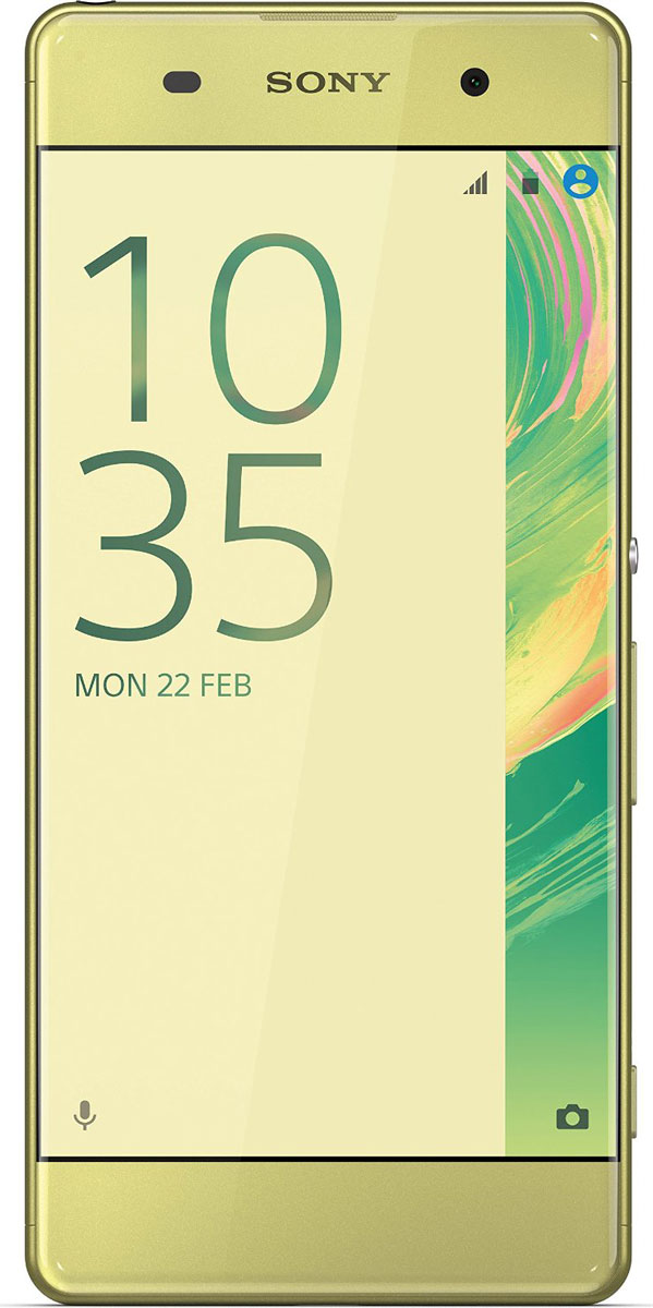Sony Xperia XA, Lime Gold7311271556657 Sony Xperia XA, Lime Gold7311271556657Смартфон - та вещь, которую вы всегда берете с собой. Поэтому Xperia XA спроектирован так, чтобы гармонично вписаться в вашу жизнь. Его дисплей занимает всю переднюю панель, края закруглены, а размер как раз такой, чтобы комфортно лежать в руке.Дисплей Xperia XA занимает всю ширину передней панели и его рамка почти не видна. Таким образом, мы увеличили размер дисплея, не увеличивая сам смартфон.Камера Xperia XA всегда готова к съемке - достаточно лишь нажать кнопку быстрого запуска. Впредь вы никогда не упустите даже самых быстротечных моментов.Снимайте только яркие, четкие фотографии. Xperia XA оснащен гибридным автофокусом, наводящим резкость менее чем за секунду. Вы также можете вручную сфокусировать изображение в любой точке, даже в углах: просто коснитесь дисплея в нужном месте.Хотите сделать селфи на вечеринке или запечатлеть ночной городской пейзаж? В Xperia XA используются высокочувствительные матрицы, поэтому вы получите четкие фотографии даже в условиях низкой освещенности, с какой бы камеры ни снимали.Одного заряда Xperia XA хватает до 2 дней работы. Это значит, что вы можете еще дольше слушать любимую музыку и общаться с друзьями, не вспоминая о зарядном устройстве. Уходите гулять, и нужно быстро подзарядить смартфон? С помощью устройства для быстрой зарядки UCH12 уже через 10 минут аккумулятор Xperia XA получит достаточно энергии, чтобы проработать до пяти с половиной часов.Xperia XA оснащен передовым 64-разрядным восьмиядерным процессором, который экономно расходует заряд аккумулятора.Телефон сертифицирован EAC и имеет русифицированный интерфейс меню и Руководство пользователя.