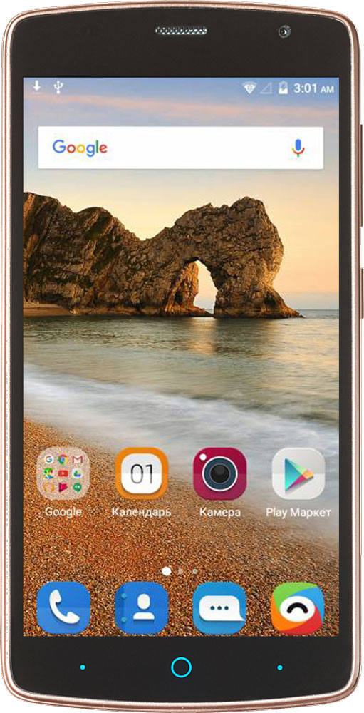 ZTE Blade L5 Plus, GoldZTE BLADE L5 PLUS GOLD ZTE Blade L5 Plus, GoldZTE BLADE L5 PLUS GOLDСмартфон Blade L5 Plus - благодаря большому 5-дюймовому HD-дисплею является отличным решением для пользователя, который нацелен на повседневное чтение электронных книг, просмотр интернет-страниц, видео и фото.Наличие большого 5-дюймого HD-дисплея с разрешением 1280х720, выполненного по технологии IPS, предоставляет возможность пользователю комфортно просматривать интернет-страницы, читать электронные книги и смотреть медиа-контент без потери качества изображения и цветопередачи.Четрырехъядерный процессор MediaTek MT6580 и 1 ГБ оперативной памяти обеспечивают скорость в обработке повседневных задач и плавную работу приложений.Корпус смартфона Blade L5 Plus изготовлен из качественного текстурированного поликарбоната, который максимально неприхотлив в повседневном использовании, в течение долгого времени сохранит первоначальный вид и будет удобно лежать в руке.Управление смартфона осуществляется на базе операционной системы Android 5.1, которая комфортна и интуитивно доступна любому современному пользователю, а также обеспечивает стабильную работу любых доступных приложений.Смартфон обладает слотом для установки двух сим-карт - разделяйте личные и рабочие звонки, выбирайте удобные тарифы в поездках и пользуйтесь интернетом независимо от вашего места нахождения.Телефон сертифицирован EAC и имеет русифицированный интерфейс меню, а также Руководство пользователя.