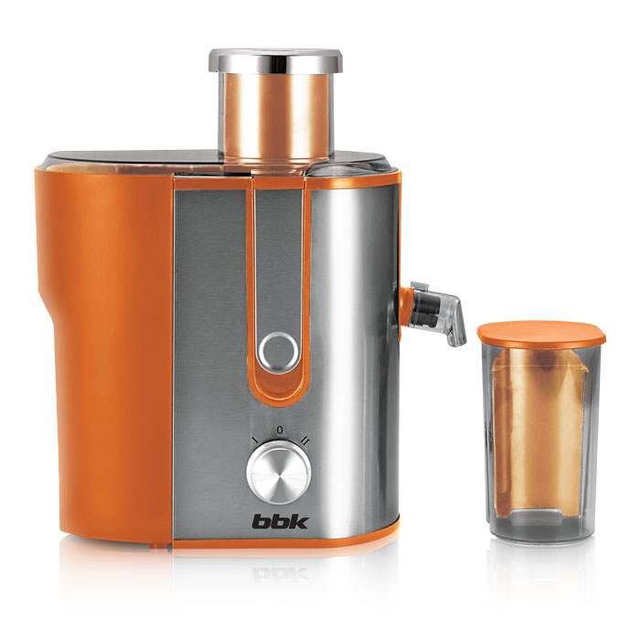 BBK JC060-H02, Orange Metallic соковыжималкаJC060-H02 о/м BBK JC060-H02, Orange Metallic соковыжималкаJC060-H02 о/мДля людей, ведущих здоровый образ жизни, соковыжималка является, пожалуй, одним из самых полезных и любимых бытовых устройств. И BBK JC060-H02, обладающая мощностью 600 Вт, прекрасно справится с задачей по обеспечению организма витаминами. Загрузочная горловина достаточно широкая для целых яблок и крупных овощей и фруктов. Фильтр-сепаратор с лезвиями долговечен, поскольку изготовлен из высококачественной стали. Соковыжималка устойчиво стоит на поверхности благодаря прорезиненным ножкам. Функция антикапля обеспечит чистоту рабочей поверхности.