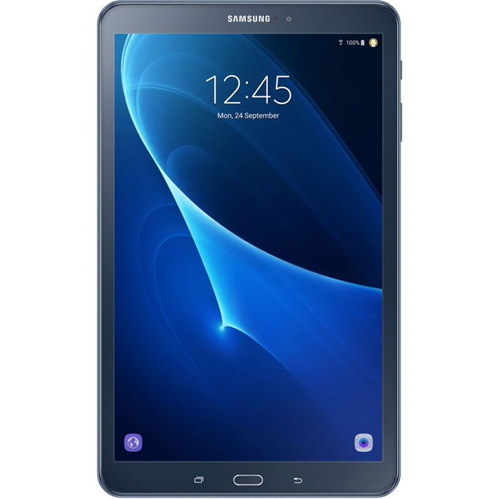 Samsung Galaxy Tab A 10.1 SM-T580, BlueSM-T580NZBASER Samsung Galaxy Tab A 10.1 SM-T580, BlueSM-T580NZBASERПланшетный компьютер Samsung Galaxy Tab A 10.1 привлекает своей компактностью в сочетании с производительностью.В тонком корпусе с классическим дизайном уместилась достойная начинка: восьмиядерный процессор Samsung Exynos 7 Octa 7870 с тактовой частотой 1,6 ГГц и 2 ГБ оперативной памяти. За качественное изображение отвечает яркий и сочный 10-дюймовый экран с разрешением 1920x1200.Удобный размер планшета позволяет использовать его с одинаковым комфортом и для чтения книг, и для интернет-серфинга, и для развлечений.Точная автофокусировка помогает основной камере 8 Мпикс справиться со съемкой движущихся предметов и получить четкий снимок. Фронтальная камера 2 Мпикс придет на помощь, если нужно сделать автопортрет.Данная модель одинаково подходит как для взрослых, так и для детей. Встроенный таймер ограничивает время, проведенное ребенком за планшетом, а разнообразный увлекательный и образовательный контент поможет малышу провести время с пользой.Встроенный аккумулятор 7300 мАч, подзаряжаемый через microUSB, по заявлению производителя способен обеспечить стабильную работу в течение дня, это примерно 10 часов.Планшет сертифицирован EAC и имеет русифицированный интерфейс, меню и Руководство пользователя.