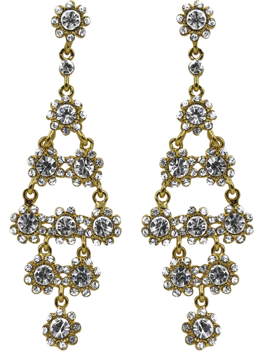 Серьги Taya, цвет: золото. T-B-11155-EARR-GOLDПуссеты (гвоздики) Серьги Taya, цвет: золото. T-B-11155-EARR-GOLDПуссеты (гвоздики)Серьги-гвоздики с заглушкой металл-пластик изготовлены из гипоаллергенного бижутерного сплава. Оформлены серьги в виде многоярусной пирамиды, в которой каждый ярус оформлен сверкающим стразом.