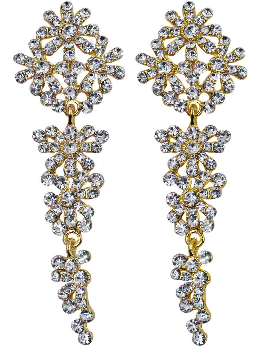 Серьги Taya, цвет: золото. T-B-11159-EARR-GOLDПуссеты (гвоздики) Серьги Taya, цвет: золото. T-B-11159-EARR-GOLDПуссеты (гвоздики)Серьги с классической английской застежкой сотканы из многочисленных цветков и капелек росы. Изготовлена модель из гипоаллергенного бижутерного сплава.