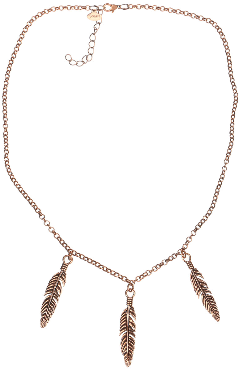 Jenavi, Коллекция Feather, Плумо (Колье), цвет - медный,Колье (короткие одноярусные бусы) Jenavi, Коллекция Feather, Плумо (Колье), цвет - медный,Колье (короткие одноярусные бусы)Коллекция Feather, Плумо (Колье) гипоаллергенный ювелирный сплав,Медное покрытие, вставка без вставок, цвет - медный,