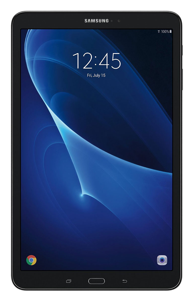 Samsung Galaxy Tab A 10.1 SM-T580, BlackSM-T580NZKASER Samsung Galaxy Tab A 10.1 SM-T580, BlackSM-T580NZKASERПланшетный компьютер Samsung Galaxy Tab A 10.1 привлекает своей компактностью в сочетании с производительностью.В тонком корпусе с классическим дизайном уместилась достойная начинка: восьмиядерный процессор Samsung Exynos 7 Octa 7870 с тактовой частотой 1,6 ГГц и 2 ГБ оперативной памяти. За качественное изображение отвечает яркий и сочный 10-дюймовый экран с разрешением 1920x1200.Удобный размер планшета позволяет использовать его с одинаковым комфортом и для чтения книг, и для интернет-серфинга, и для развлечений.Точная автофокусировка помогает основной камере 8 Мпикс справиться со съемкой движущихся предметов и получить четкий снимок. Фронтальная камера 2 Мпикс придет на помощь, если нужно сделать автопортрет.Данная модель одинаково подходит как для взрослых, так и для детей. Встроенный таймер ограничивает время, проведенное ребенком за планшетом, а разнообразный увлекательный и образовательный контент поможет малышу провести время с пользой.Встроенный аккумулятор 7300 мАч, подзаряжаемый через microUSB, по заявлению производителя способен обеспечить стабильную работу в течение дня, это примерно 10 часов.Планшет сертифицирован EAC и имеет русифицированный интерфейс, меню и Руководство пользователя.