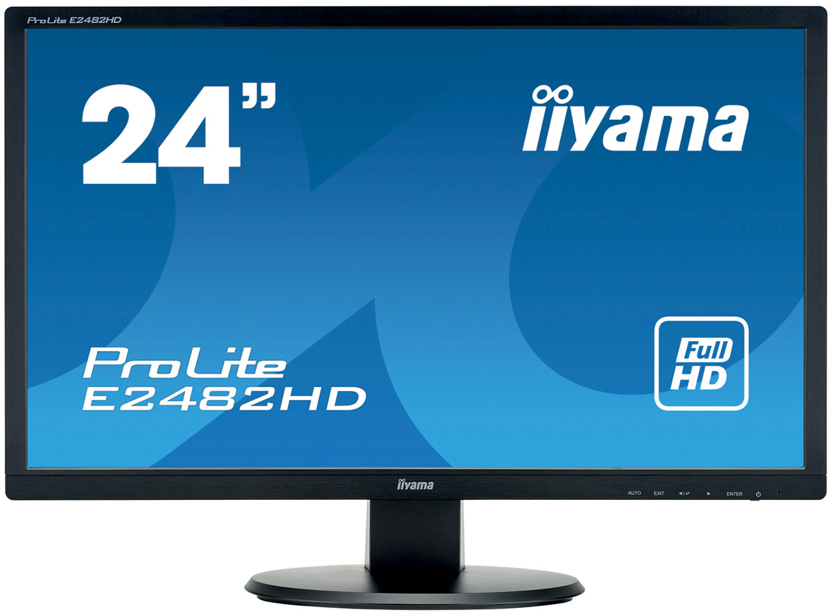 iiyama E2482HD-B1, Black мониторE2482HD-B1 iiyama E2482HD-B1, Black мониторE2482HD-B1Iiyama E2482HD-B1 - высококачественный Full HD-дисплей, оснащенный светодиодной подсветкой и поддерживающий разрешение 1920 x 1080 пикселей. Уровень динамического контраста этой модели превышает 12 000 000:1, а время отклика пикселей составляет всего 5 мс, что позволяет монитору демонстрировать отличное качество изображения. Монитор имеет сертификаты TCO и Energy Star. Модель идеально подойдет для домашних и офисных потребностей.Контрастность - это отношение яркостей самой светлой и самой тёмной частей изображения на экране ЖК-монитора. Технология Advanced Contrast Ratio (продвинутая контрастность) автоматически регулирует контрастность и яркость, основываясь на характеристиках картинки. Чем выше контрастность, тем лучше будет смотреться картинка в темной комнате.Благодаря поддержке разрешения 1920х1080, монитор может отображать любые изображения! Full HD обеспечивает большую рабочую зону по сравнению с обычными мониторами, которые работают в разрешении 1280х1024.