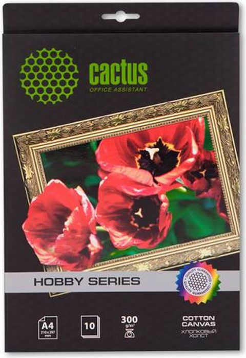 Cactus CS-СA426010 A4/300г/м2 холст для струйной печати (10 листов)CS-СA426010 Cactus CS-СA426010 A4/300г/м2 холст для струйной печати (10 листов)CS-СA426010Хлопковый холст Cactus CS-СA426010 для струйной печати.Арт-бумага Cactus позволит вам воплотить самые смелые идеи и вдохновенные идеи для творчества и бизнеса. Специальное тиснение превратит в произведение искусства даже обычный текст и станет изысканным штрихом, дополняющим фирменный стиль и имидж ваших отпечатков.Совместимость со струйными принтерами Hewlett-Packard, Canon, Epson и другими марками.