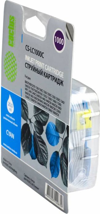 Cactus CS-LC1000C, Cyan картридж струйный для Brother DCP 130C/330С/MFC-240C/5460CNCS-LC1000C Cactus CS-LC1000C, Cyan картридж струйный для Brother DCP 130C/330С/MFC-240C/5460CNCS-LC1000CКартридж Cactus CS-LC1000C для струйных принтеров Brother.Расходные материалы Cactus для струйной печати максимизируют характеристики принтера. Обеспечивают повышенную четкость цветов и плавность переходов оттенков и полутонов, позволяют отображать мельчайшие детали изображения. Обеспечивают надежное качество печати.