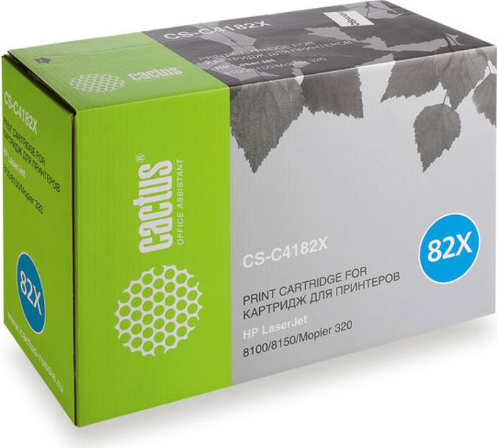 Cactus CS-C4182X, Black тонер-картридж для HP LJ 8100/8150/Mopier 320CS-C4182X Cactus CS-C4182X, Black тонер-картридж для HP LJ 8100/8150/Mopier 320CS-C4182XТонер-картридж Cactus CS-C4182X для лазерных принтеров HP LJ 8100/8150/Mopier 320.Расходные материалы Cactus для лазерной печати максимизируют характеристики принтера. Обеспечивают повышенную чёткость чёрного текста и плавность переходов оттенков серого цвета и полутонов, позволяют отображать мельчайшие детали изображения. Гарантируют надежное качество печати.