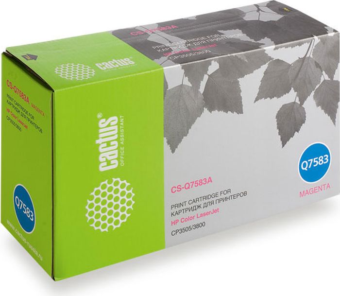 Cactus CS-Q7583A, Magenta тонер-картридж для HP CLJ CP3505/3800CS-Q7583A Cactus CS-Q7583A, Magenta тонер-картридж для HP CLJ CP3505/3800CS-Q7583AТонер-картридж Cactus CS-Q7583A для лазерных принтеров HP CLJ CP3505/3800.Расходные материалы Cactus для лазерной печати максимизируют характеристики принтера. Обеспечивают повышенную чёткость чёрного текста и плавность переходов оттенков серого цвета и полутонов, позволяют отображать мельчайшие детали изображения. Гарантируют надежное качество печати.