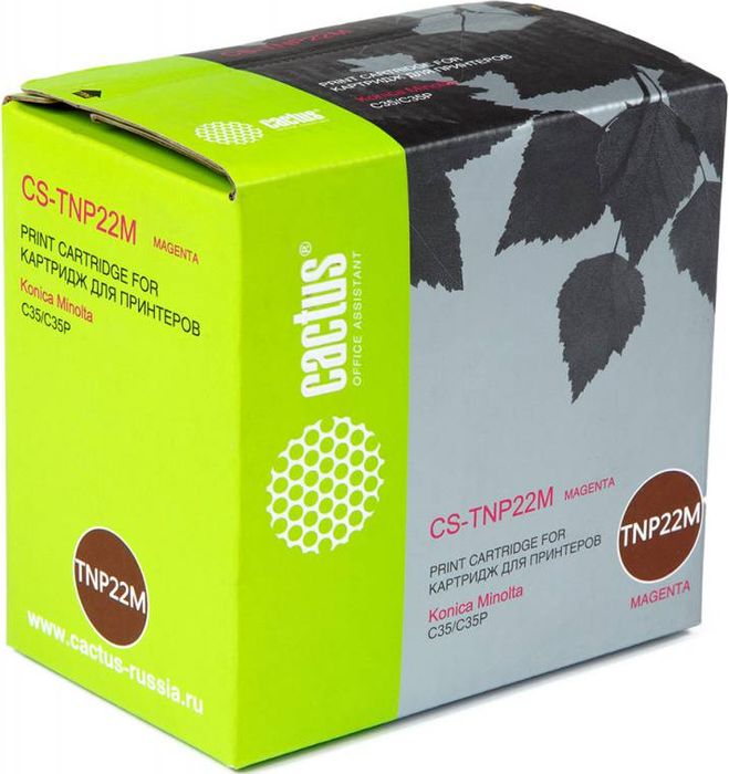 Cactus CS-TNP22M, Magenta тонер-картридж для Minolta C35/C35PCS-TNP22M Cactus CS-TNP22M, Magenta тонер-картридж для Minolta C35/C35PCS-TNP22MТонер-картридж Cactus CS-TNP22M для лазерных принтеров Minolta C35/C35P.Расходные материалы Cactus для лазерной печати максимизируют характеристики принтера. Обеспечивают повышенную чёткость чёрного текста и плавность переходов оттенков серого цвета и полутонов, позволяют отображать мельчайшие детали изображения. Гарантируют надежное качество печати.