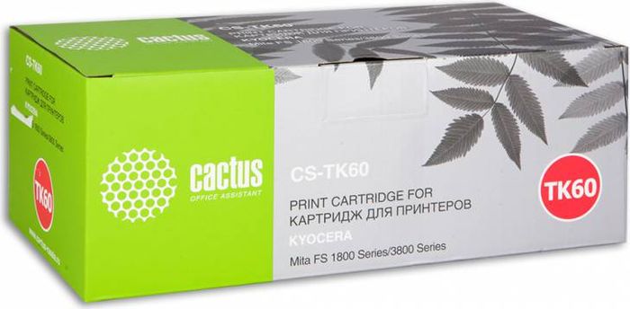 Cactus CS-TK60, Black тонер-картридж для Kyocera FS-1800/3800CS-TK60 Cactus CS-TK60, Black тонер-картридж для Kyocera FS-1800/3800CS-TK60Тонер-картридж Cactus CS-TK60 для лазерных принтеров Kyocera FS-1800/3800.Расходные материалы Cactus для лазерной печати максимизируют характеристики принтера. Обеспечивают повышенную чёткость чёрного текста и плавность переходов оттенков серого цвета и полутонов, позволяют отображать мельчайшие детали изображения. Гарантируют надежное качество печати.