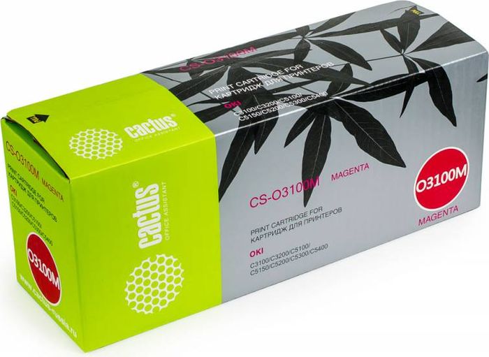 Cactus CS-O3100M, Magenta тонер-картридж для Oki C3100/C3200/C5100/C5150/C5200/C5300/C5400CS-O3100M Cactus CS-O3100M, Magenta тонер-картридж для Oki C3100/C3200/C5100/C5150/C5200/C5300/C5400CS-O3100MТонер-картридж Cactus CS-O3100M для лазерных принтеров Oki C3100/C3200/C5100/C5150/C5200/C5300/C5400.Расходные материалы Cactus для лазерной печати максимизируют характеристики принтера. Обеспечивают повышенную чёткость чёрного текста и плавность переходов оттенков серого цвета и полутонов, позволяют отображать мельчайшие детали изображения. Гарантируют надежное качество печати.
