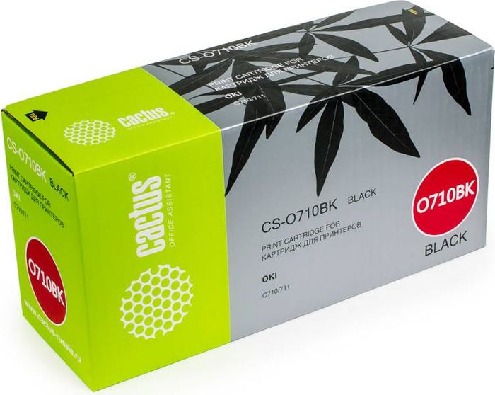 Cactus CS-O710BK, Black тонер-картридж для Oki C710/711CS-O710BK Cactus CS-O710BK, Black тонер-картридж для Oki C710/711CS-O710BKТонер-картридж Cactus CS-O710BK для лазерных принтеров Oki C710/711.Расходные материалы Cactus для лазерной печати максимизируют характеристики принтера. Обеспечивают повышенную чёткость чёрного текста и плавность переходов оттенков серого цвета и полутонов, позволяют отображать мельчайшие детали изображения. Гарантируют надежное качество печати.