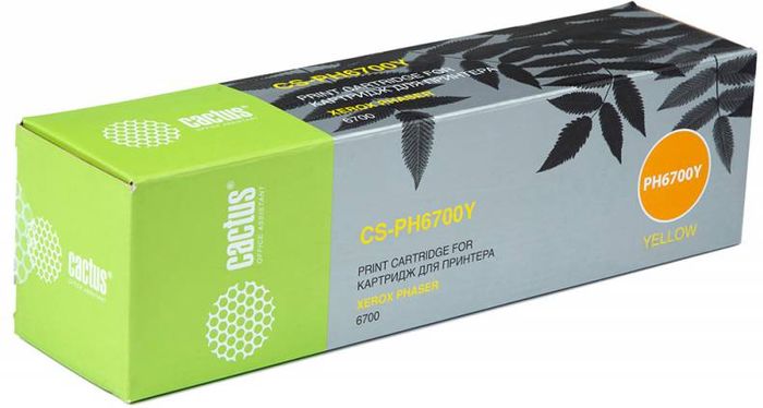 Cactus CS-PH6700Y 106R01525, Yellow тонер-картридж для Xerox Phaser 6700CS-PH6700Y Cactus CS-PH6700Y 106R01525, Yellow тонер-картридж для Xerox Phaser 6700CS-PH6700YТонер-картридж Cactus CS-PH6700Y 106R01525 для лазерных принтеров Xerox Phaser 6700.Расходные материалы Cactus для лазерной печати максимизируют характеристики принтера. Обеспечивают повышенную чёткость чёрного текста и плавность переходов оттенков серого цвета и полутонов, позволяют отображать мельчайшие детали изображения. Гарантируют надежное качество печати.