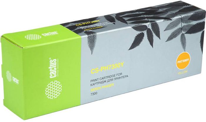 Cactus CS-PH7300Y 16197900, Yellow тонер-картридж для Xerox Phaser 7300CS-PH7300Y Cactus CS-PH7300Y 16197900, Yellow тонер-картридж для Xerox Phaser 7300CS-PH7300YТонер-картридж Cactus CS-PH7300Y 16197900 для лазерных принтеров Xerox Phaser 7300.Расходные материалы Cactus для лазерной печати максимизируют характеристики принтера. Обеспечивают повышенную чёткость чёрного текста и плавность переходов оттенков серого цвета и полутонов, позволяют отображать мельчайшие детали изображения. Гарантируют надежное качество печати.