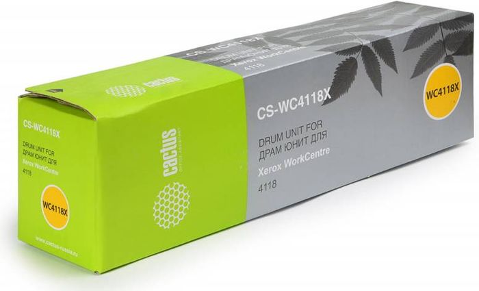 Cactus CS-WC4118X 113R00671 фотобарабан для Xerox WC 4118/M20/C20 /Drum UnitCS-WC4118X Cactus CS-WC4118X 113R00671 фотобарабан для Xerox WC 4118/M20/C20 /Drum UnitCS-WC4118XТонер-картридж Cactus CS-WC4118X 113R00671 для лазерных принтеров Xerox.Расходные материалы Cactus для лазерной печати максимизируют характеристики принтера. Обеспечивают повышенную чёткость чёрного текста и плавность переходов оттенков серого цвета и полутонов, позволяют отображать мельчайшие детали изображения. Гарантируют надежное качество печати.