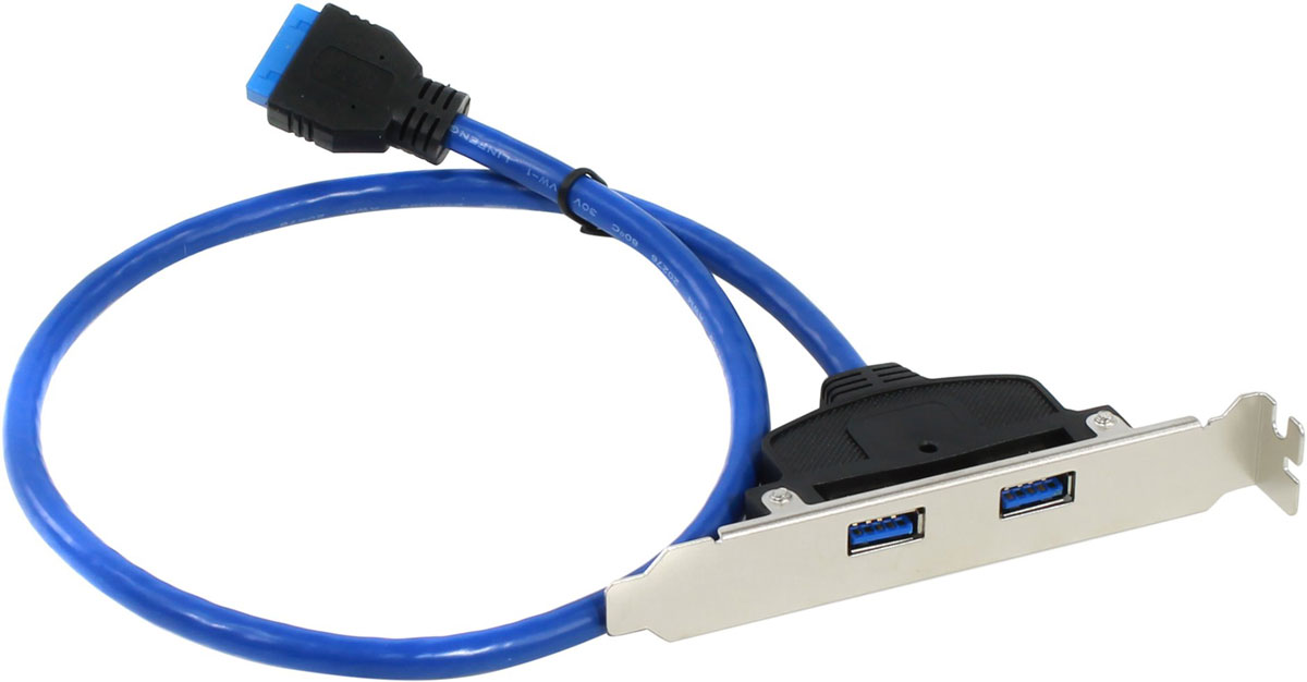 Greenconnect GC-20P2UF1, Silver планка в корпус USBGC-20P2UF1 Greenconnect GC-20P2UF1, Silver планка в корпус USBGC-20P2UF1При помощи Greenconnect GC-20P2UF1 вы сможете получить два дополнительных разъема USB 3.0 на задней панели корпуса компьютера. Этот кабель преобразовывает разъем 20 pin материнской платы в 2 разъема USB 3.0, чтобы не занимать PCI и PCI-E слоты.Диаметр проводника передачи данных: 28 AWGДиаметр проводника питания 5v24 AWGОбратная совместимость с USB 2.0/1.1Высокая скорость передачи данных - 5 ГБ/сПоддержка plug-and-play