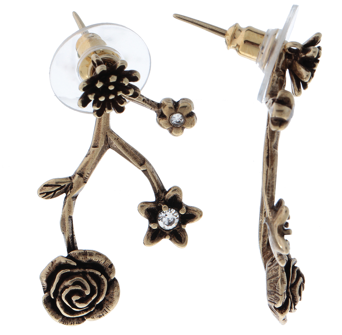 Серьги Jenavi Tenerezza. Неббиа, цвет: бронзовый, белый. f706w800Пуссеты (гвоздики) Серьги Jenavi Tenerezza. Неббиа, цвет: бронзовый, белый. f706w800Пуссеты (гвоздики)Оригинальные серьги Jenavi из коллекции Tenerezza, Неббиа изготовлены из гипоаллергенного ювелирного сплава.Изделие застегивается на замок-гвоздик, который надежно зафиксирует серьги.Стильные серьги представлены в виде веточек на которых расположились цветы с вставками из кристаллов Swarovski.