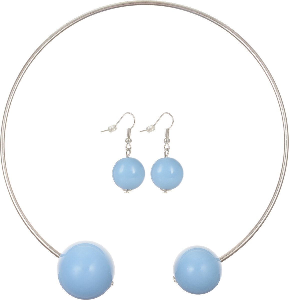 Комплект украшений Kawaii Factory Pair Duo, цвет: голубой. KW091-000266Колье (короткие одноярусные бусы) Комплект украшений Kawaii Factory Pair Duo, цвет: голубой. KW091-000266Колье (короткие одноярусные бусы)Комплект украшений Pair Duo от Kawaii Factory напомнит вам о теплых летних днях. Это универсальное украшение подойдет как к дневному повседневному наряду, так и к праздничному вечернему образу. В комплект входят колье и серьги, выполненные из металла и украшенные крупными бусинами из пластика. Этот симпатичный комплект украшений с круглыми шариками похож на яркие конфеты. Добавьте своему образу яркость и легкость, чтобы насладиться ощущением исключительности. Красивый комплект украшений Pair Duo от Kawaii Factory подарит вам возможность быть особенной.