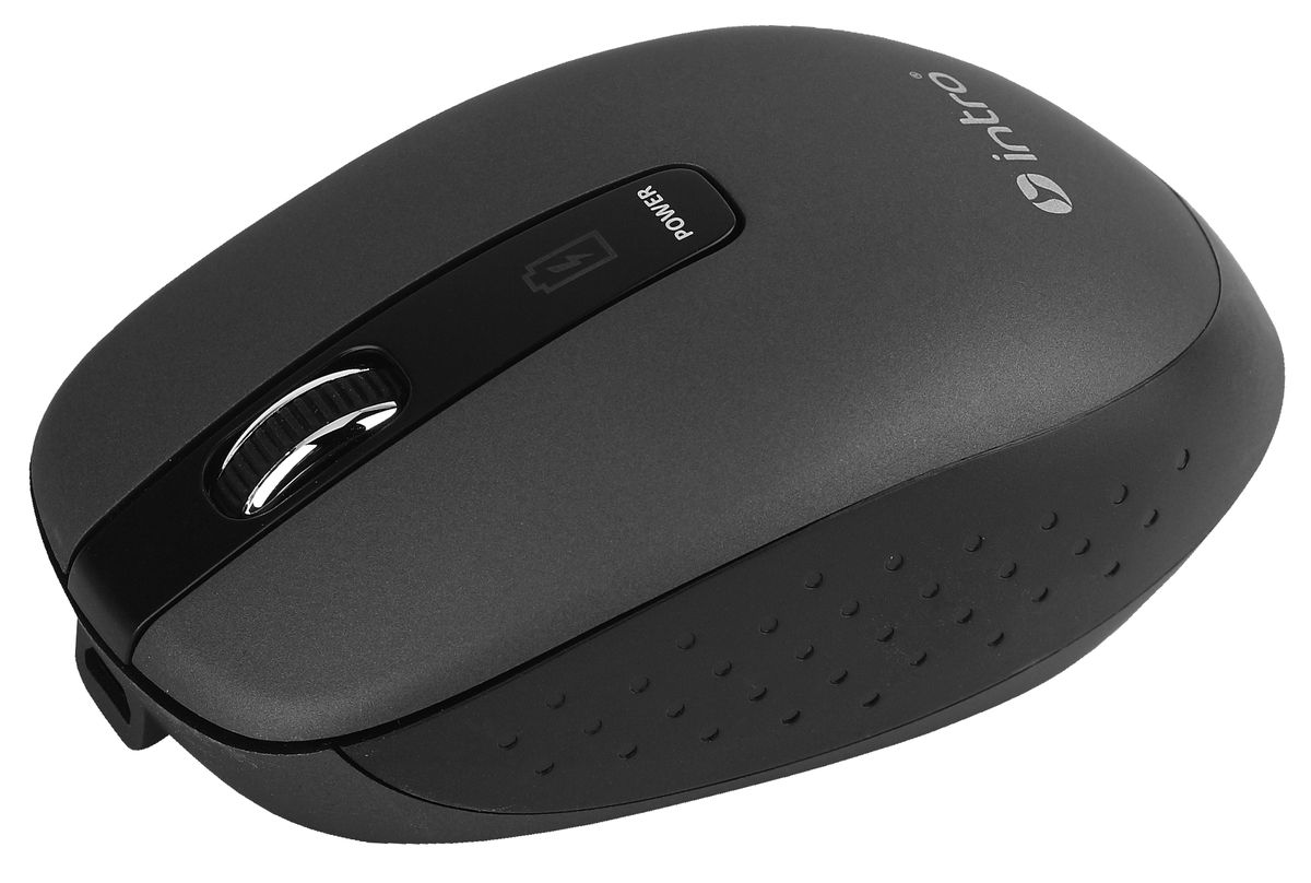 Intro MW540 Wireless, Black беспроводная мышьMW540 Intro MW540 Wireless, Black беспроводная мышьMW540Важной особенностью Intro MW540 Wireless является возможность зарядки аккумулятора мыши без прекращения работы. В комплекте устройства идет USB-кабель, с помощью которого можно подключать мышь к USB-порту компьютера для подзарядки и при этом продолжать работу. На время зарядки мышь временно превращается в хвостатую.Эргономичный дизайн корпуса разработан для продолжительной работы без ощущения усталости. Радиус действия беспроводной связи составляет 10 метров, что обеспечивает большую свободу действий. Intro MW540 Wireless может работать практически на любой поверхности. Оптический сенсор обеспечивает максимально точное позиционирование курсора.