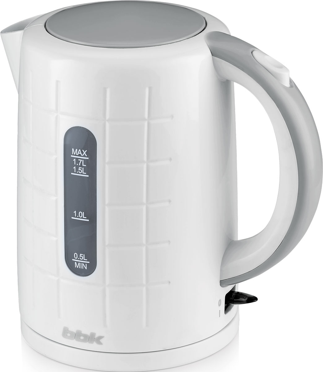 BBK EK1703P, White Metallic электрический чайникEK1703P бел/мет BBK EK1703P, White Metallic электрический чайникEK1703P бел/метЭлектрический чайник BBK EK1703P из термостойкого экологически чистого пластика, мощностью 2200 Bт и емкостью 1,7 литра, - это не просто стильный, но и многофункциональный прибор для вашей кухни. Благодаря английскому контроллеру, установленному в приборе, чайник прослужит в 5 раз дольше обычного, обеспечивая до 15000 закипаний. Модель оснащена многоуровневой защитой: автоматическое отключение при закипании, отключение при недостаточном количестве водыи отключение при снятии чайника с базы. Прибор установлен на удобную подставку с возможностью поворота на 360 градусов и с отделением для хранения шнура. Помимо этого отличительной особенностью является удобный носик для наливания и шкала уровня воды. Съемный фильтр от накипи и скрытый нагревательный элемент гарантированно обеспечат надежность, долговечность и максимально комфортное ежедневное использование.